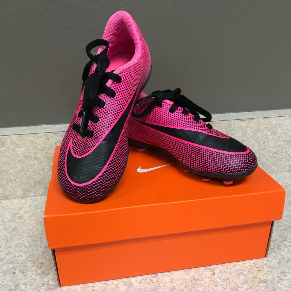 Toddler girl size 12 soccer cleats , gently used